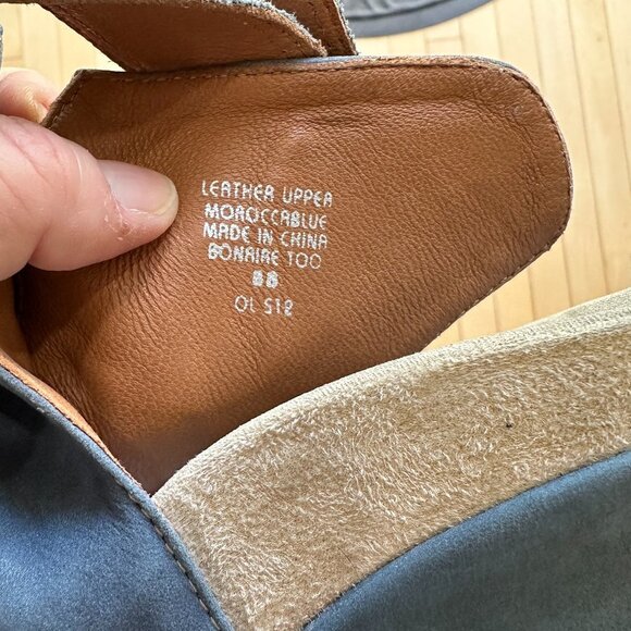 EARTHIES Bonaire Too Blue Wedges Shooties - size 8 - Picture 12 of 12